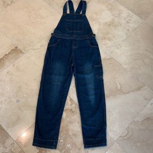 REQUEST Overall Straight Leg Dark Blue Denim Jean